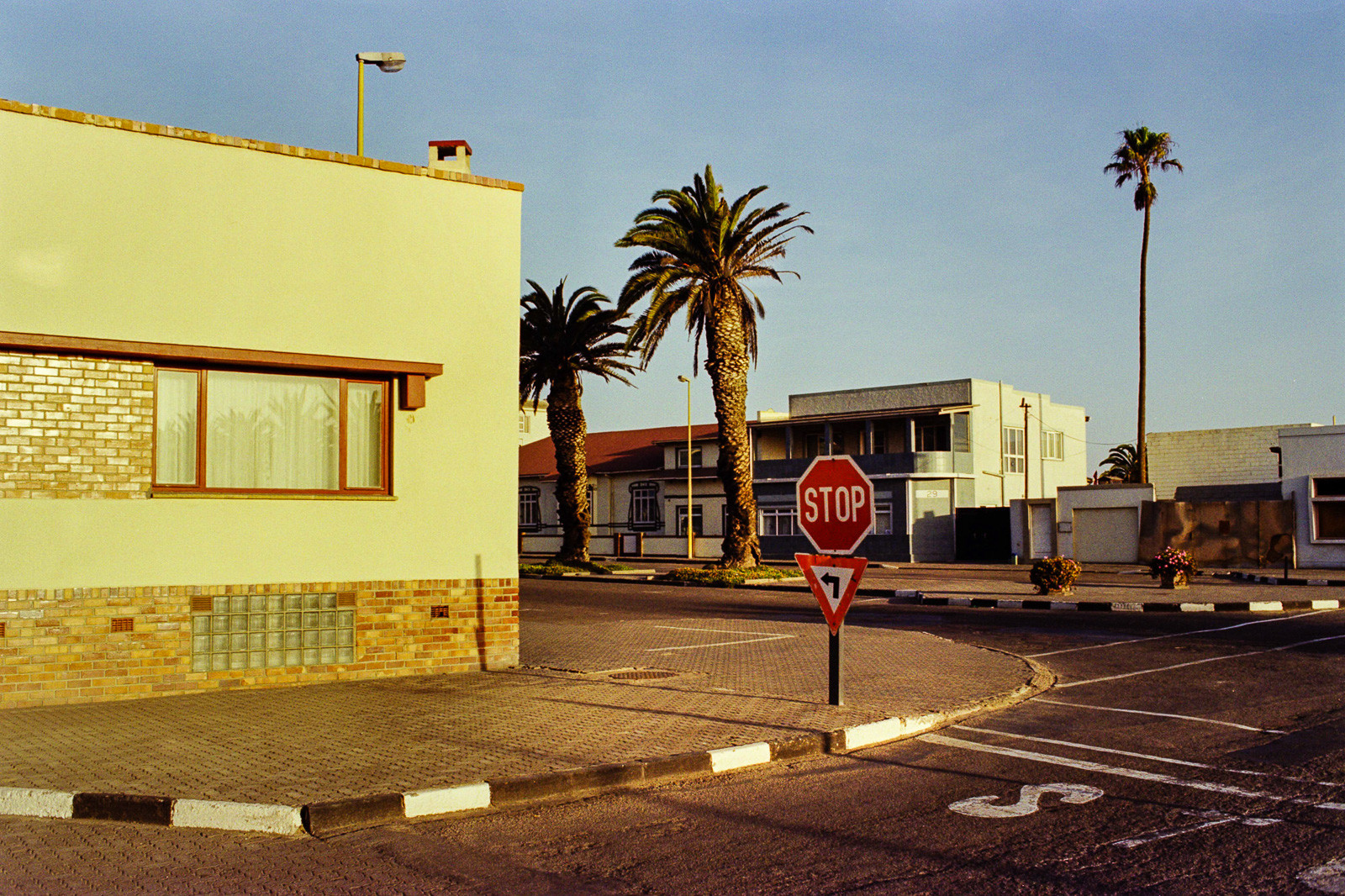 swakobmund namibia city portrait stop sign